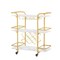 Drinks Trolley Cart with Rolling Wheels Hotel Serving Cart with Wine and Glass Holders Bar Carts